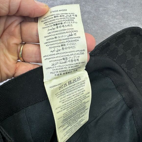 Gucci Off the Grid Black Patch Logo Black Baseball Cap Hat Medium - Picture 10 of 11